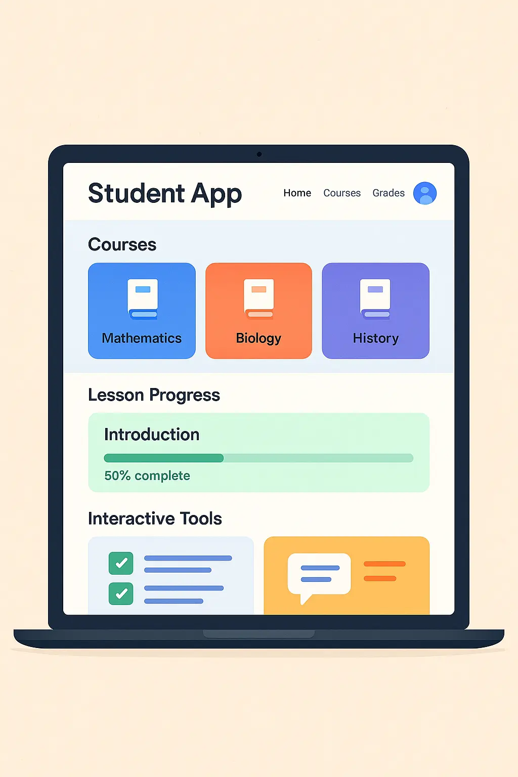 Screenshot of Student App
